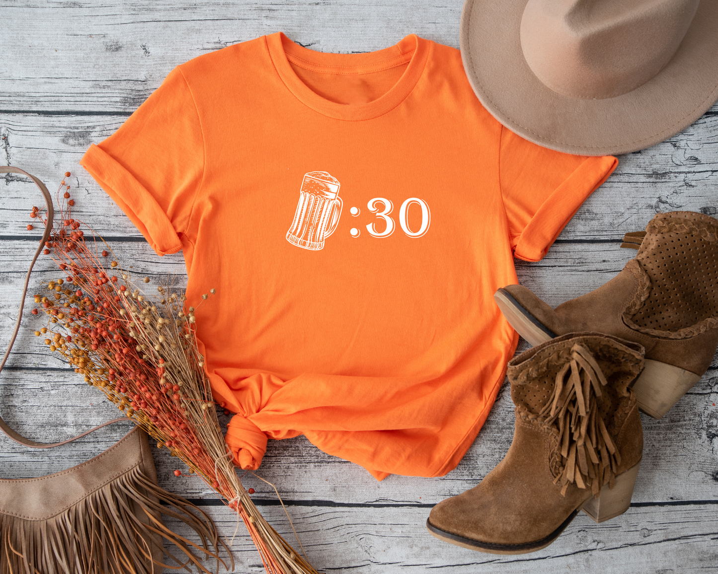 Celebrate the end of the workday with this classic "Beer Thirty" men's t-shirt.