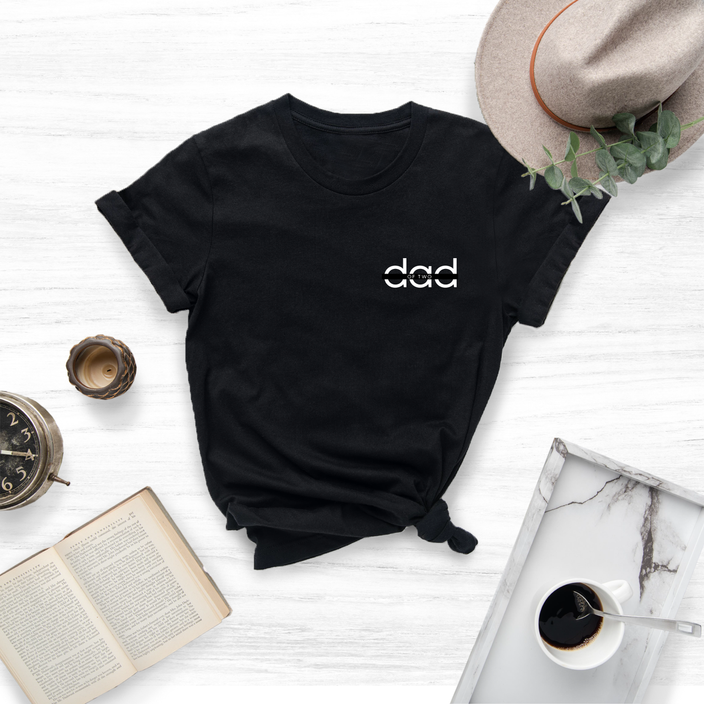 Dad of two T- Shirt, Gift dad of two Shirt, Funny Shirt for Men, Funny tshirt for Dad, Fathers  of two Gift Tee, Husband Gift TShirt,