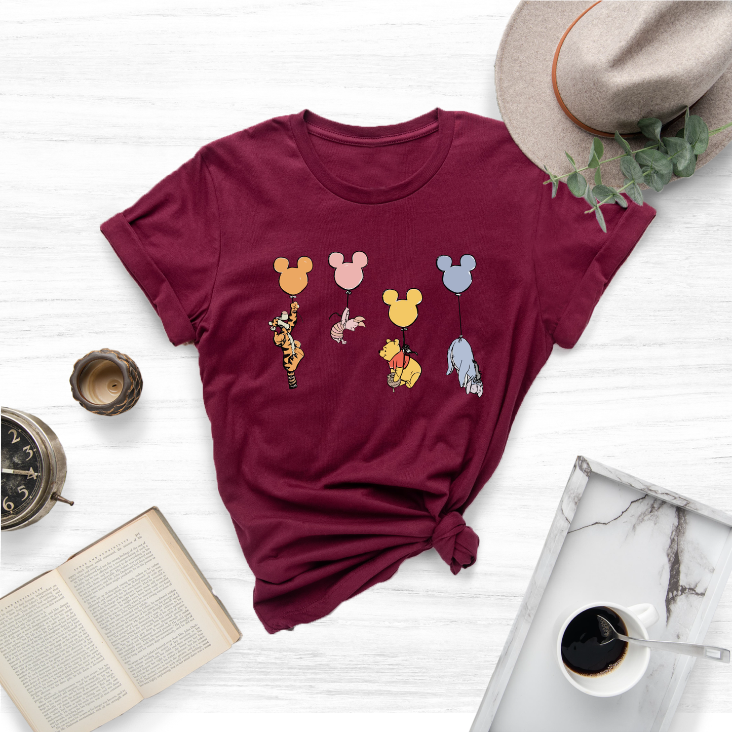 Comfort Colors Shirt, Winnie The Pooh and Friends Shirt, Winnie The Pooh Shirt, Pooh Balloons Shirt, Disney Pooh T-Shirt, Cute Pooh Bear Tee