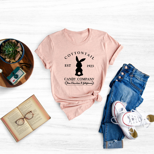 Embrace the joy of Easter and spread the sweetness with our unique Cottontail Candy Company Easter Matching T-Shirts! 