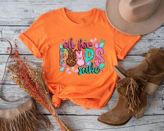 Add a touch of humor and lightheartedness to your Easter celebration with our fun and festive "Oh For Peeps Sake" Easter shirt.