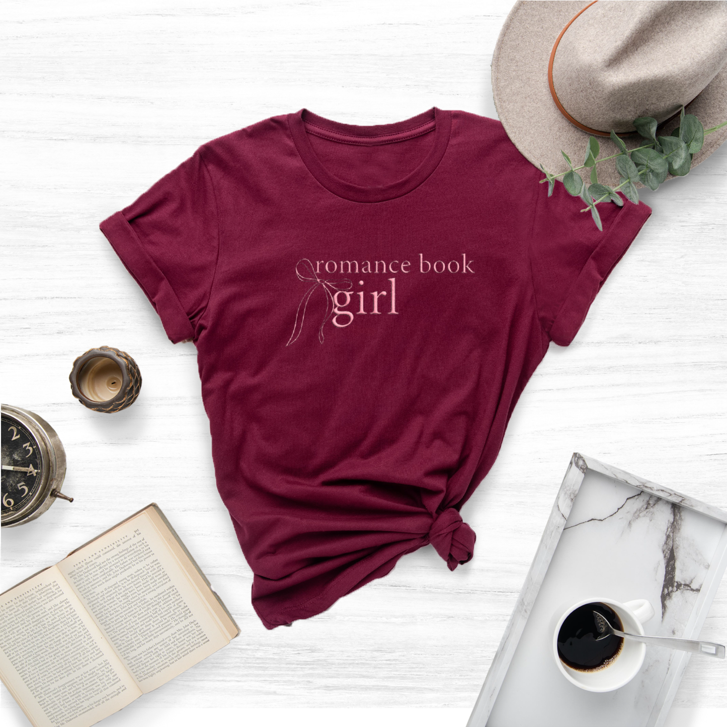 For lovers of romance novels, this embroidered T-shirt is a must-have! It's a reminder that there's nothing quite like the feeling of falling in love with a good book. 