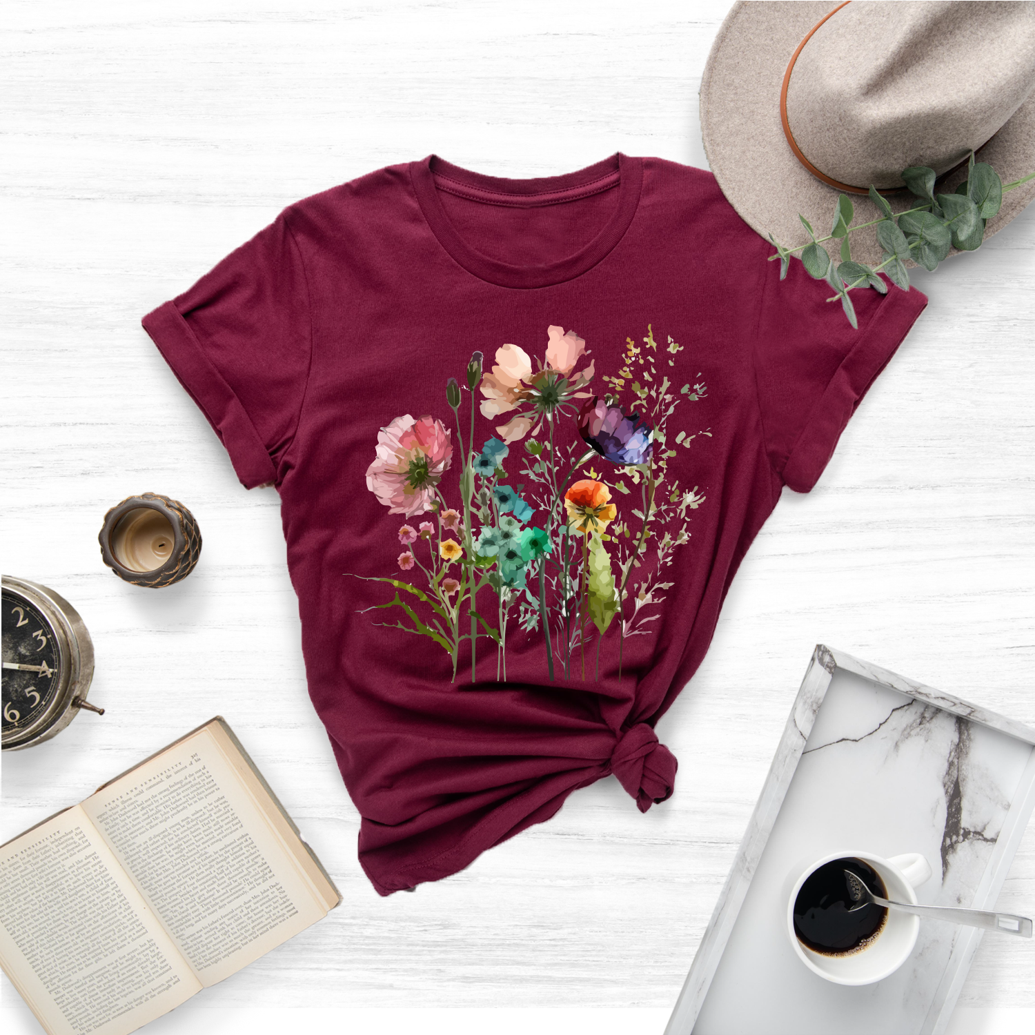 Embrace the vibrant spirit of the 70s with our Comfort Colors Flower Bouquet Shirt, a retro floral masterpiece that's sure to add a touch of vintage charm to your wardrobe.