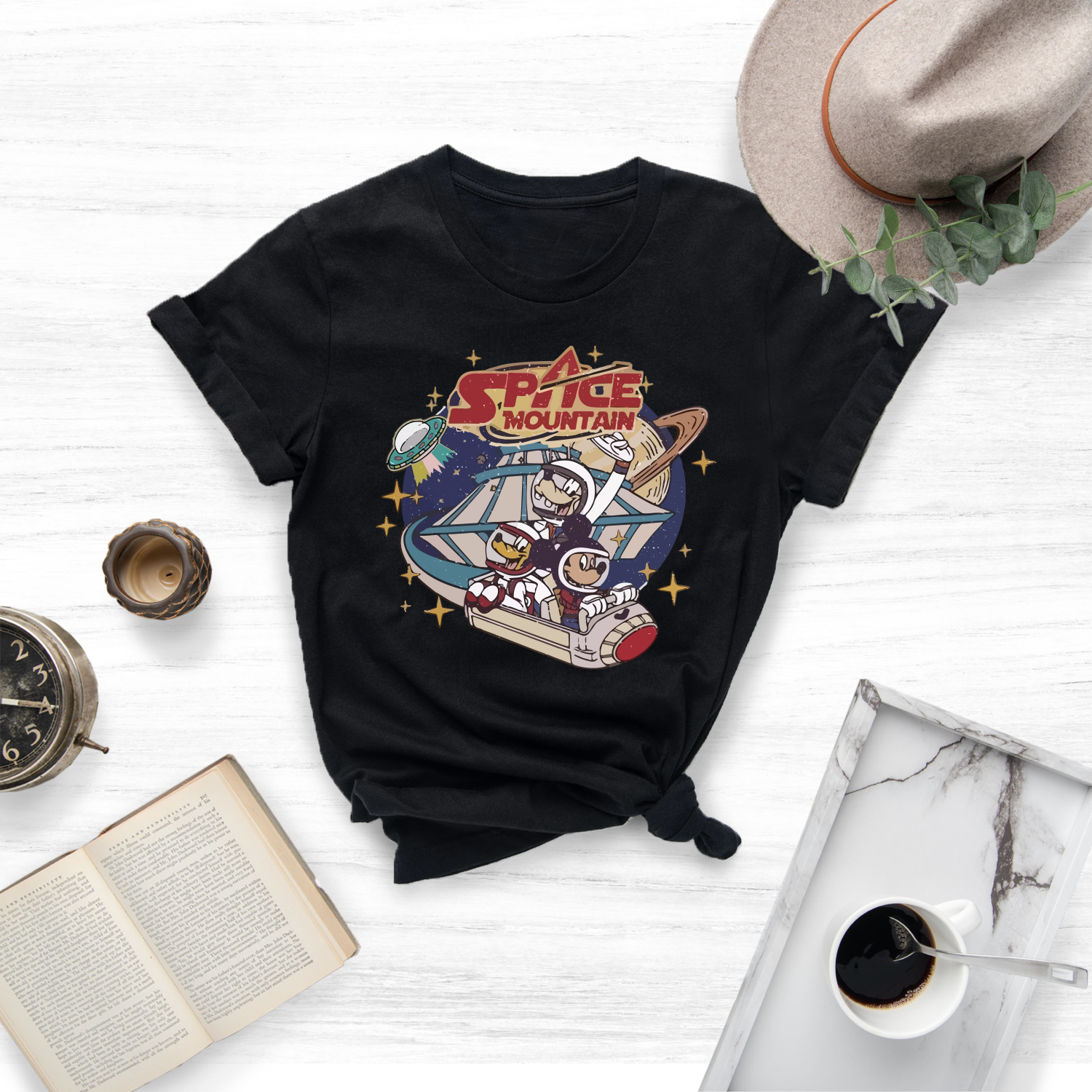 Embark on a thrilling galactic adventure with our Space Mountain Shirt, Mouse And Friends Space Shirt, the perfect way to celebrate your love for Disney's iconic Space Mountain attraction and the adorable Mouse and Friends gang.