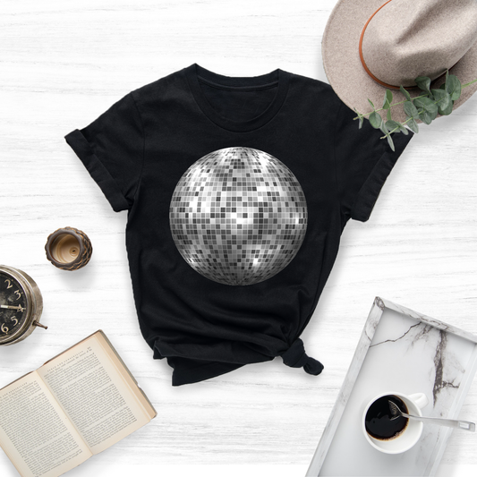 Step back in time and embrace the glitz and glamour of the disco era with our Disco Ball Shirt, Retro Trendy Baby Tee, Y2k Graphic Discoball Vintage Inspired shirt.