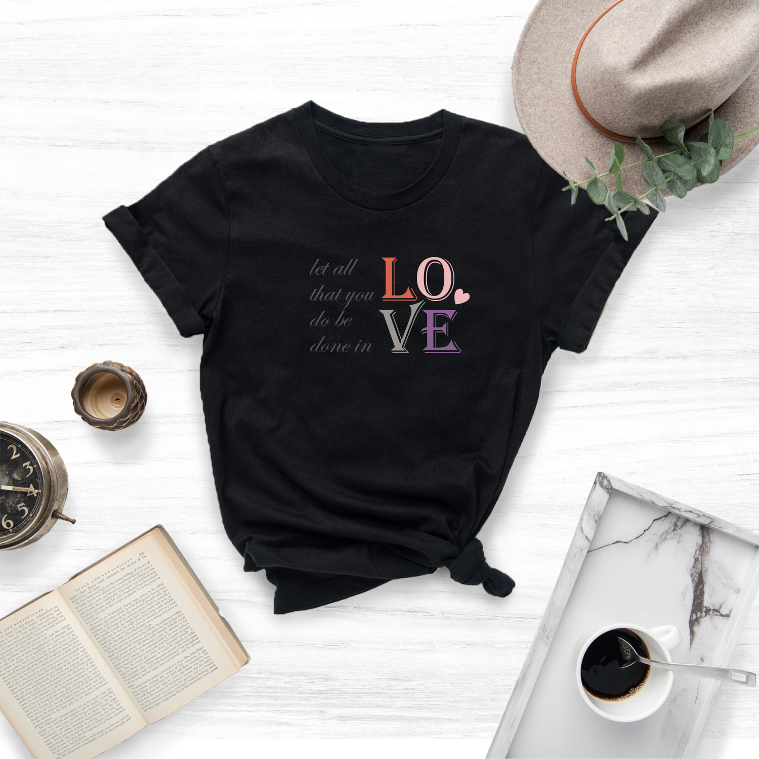 Show your love this Valentine's Day with this stylish and feminine graphic tee.