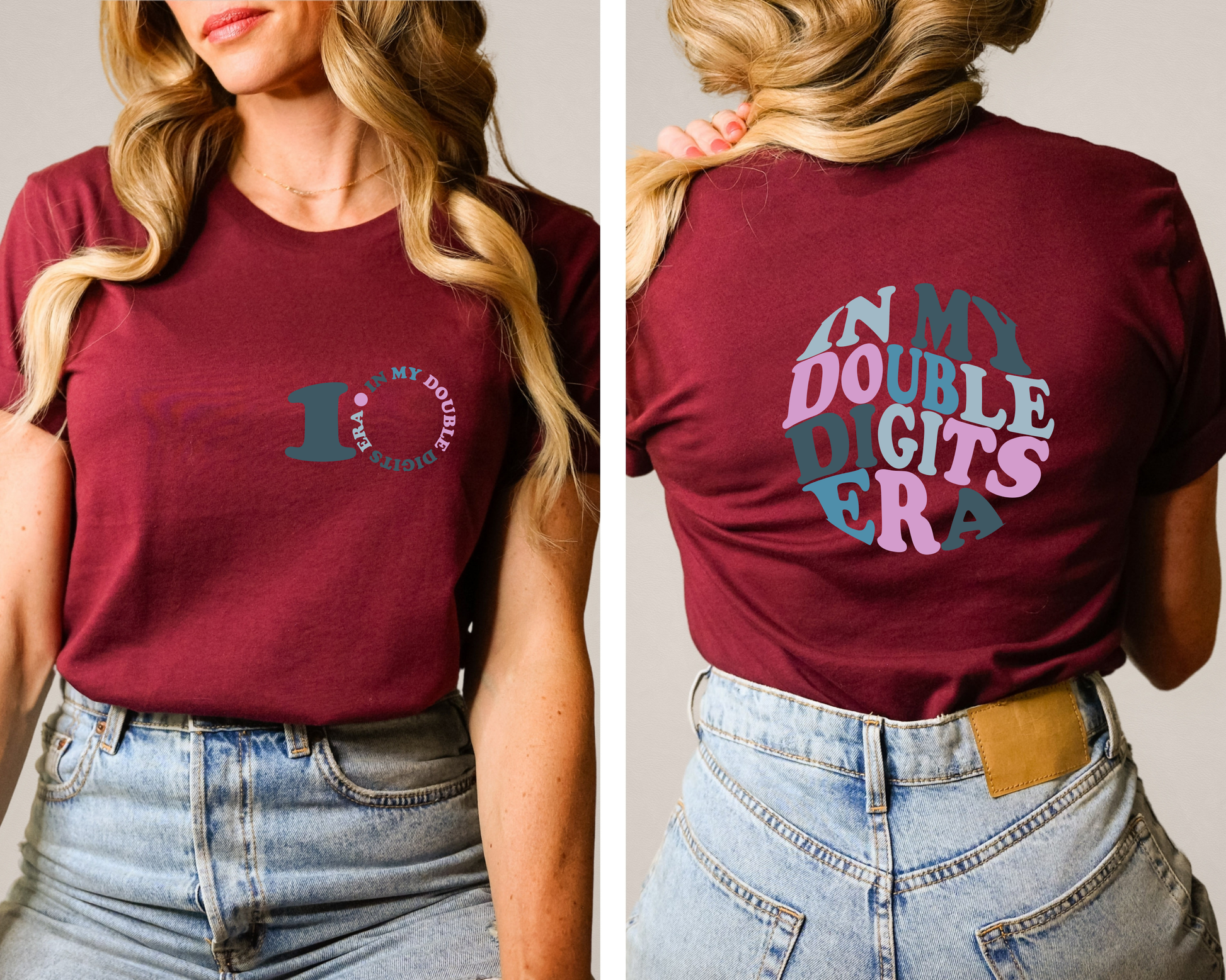 Mark your special milestone with this unique and eye-catching "In My Double Digits" shirt