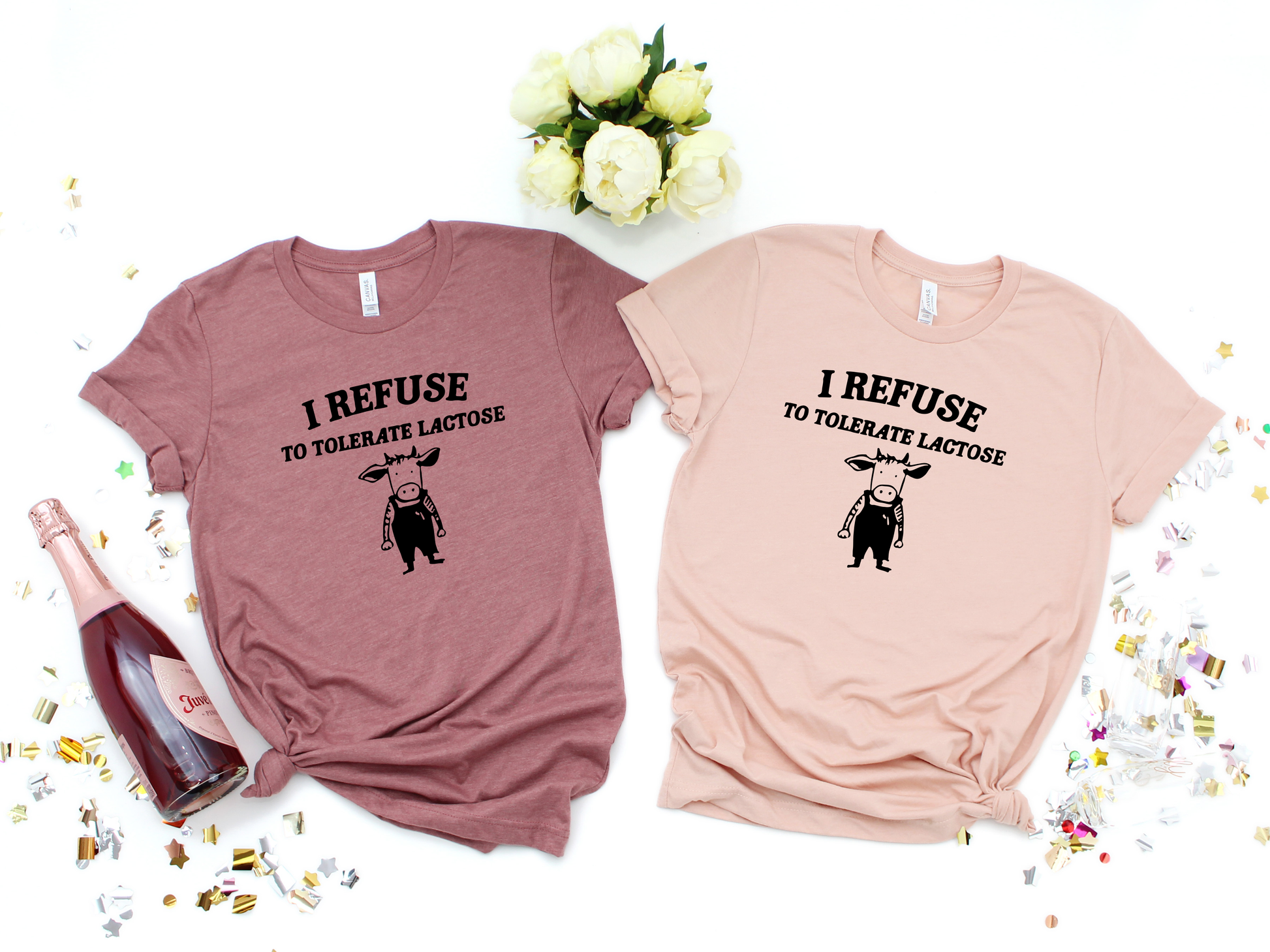 I Refuse To Tolerate Lactose Shirt: Show off your lactose-free pride with this fun tee.