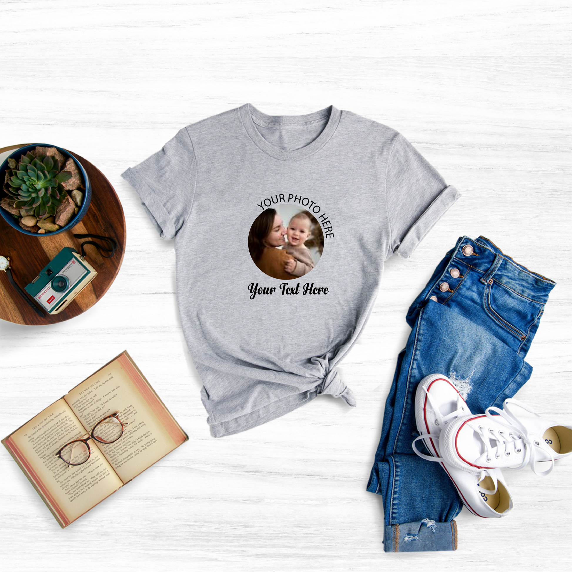 Personalized Photo Baby Bodysuit: Capture precious moments with this custom-made onesie