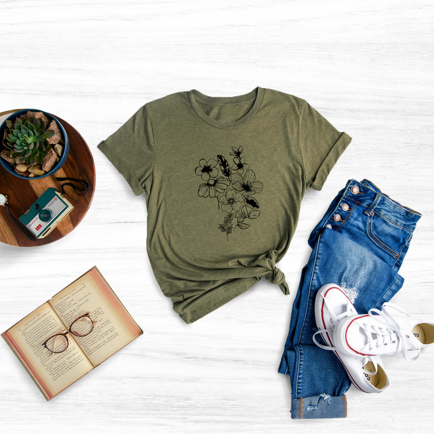 Celebrate the simple joys of life with this unique and eye-catching "Wildflower" t-shirt.