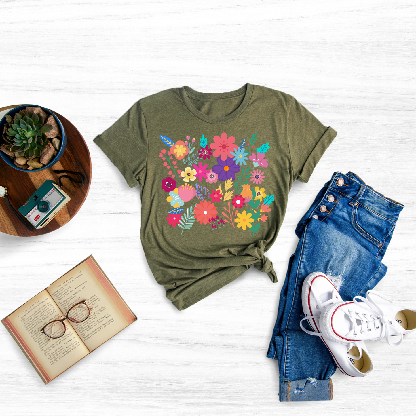 Celebrate the simple joys of life with this unique and eye-catching "Wildflower" tee. 