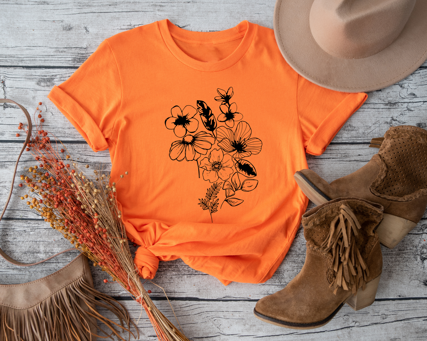 Celebrate the simple joys of life with this unique and eye-catching "Wildflower" t-shirt.